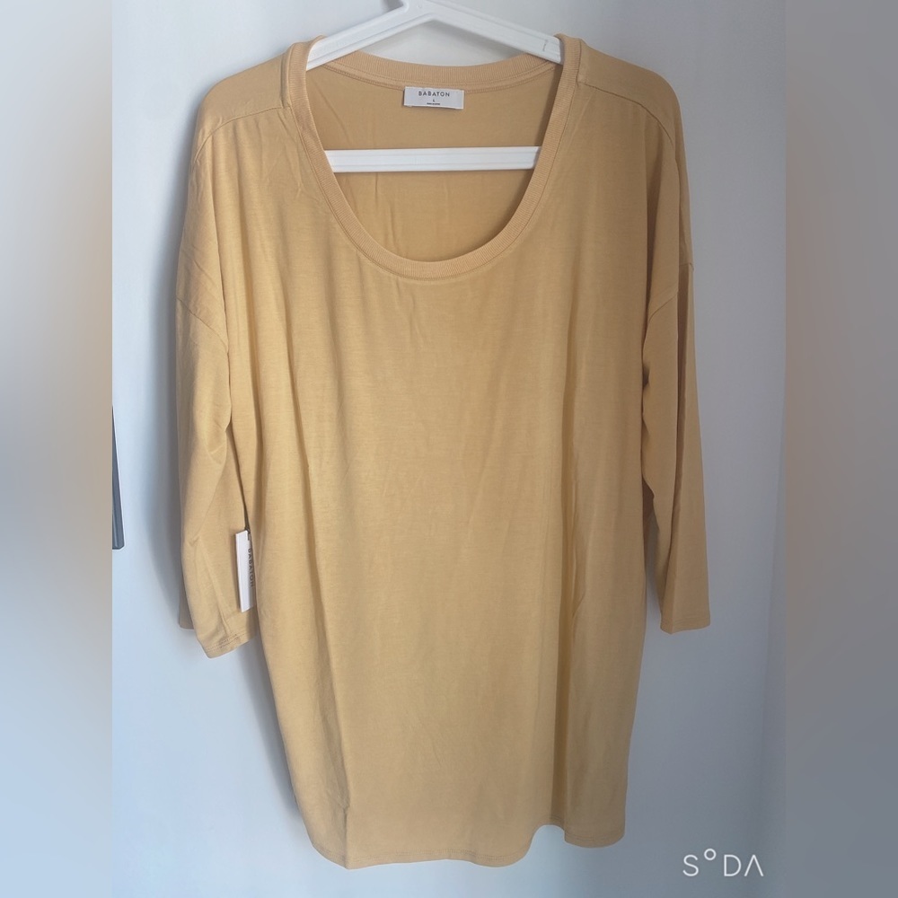 NWT Aritzia Babaton ‘Norris’ Long Sleeve Tee - Picture 2 of 7